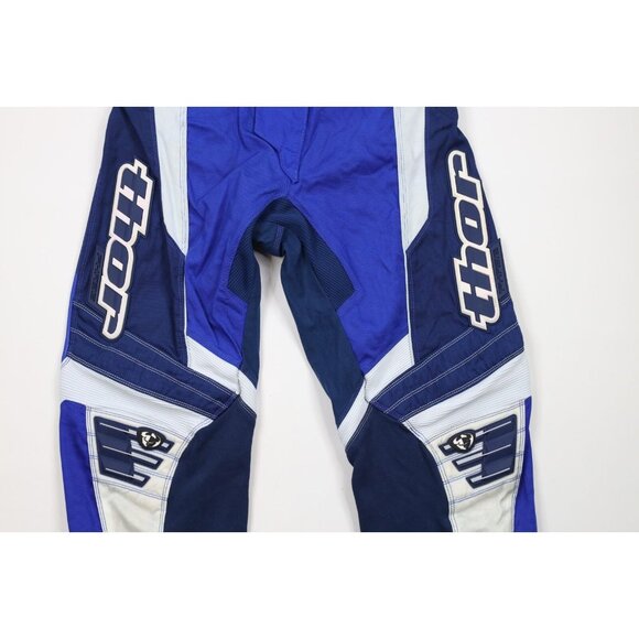 Vintage Thor Motocross Mens 34 Distressed Padded Moto Bike Racing Joggers Pants - Picture 3 of 11